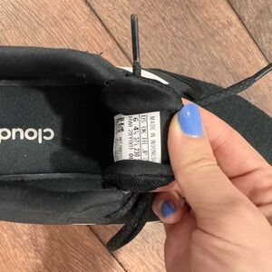 Adidas Cloudfoam Racer black and white trainers